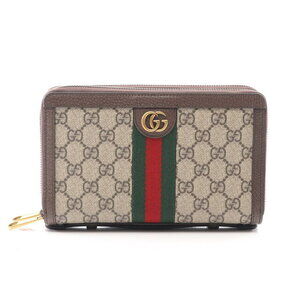 Gucci Ophidia GG Supreme Long Wallet Leather Beige Multicolor